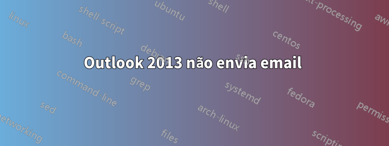 Outlook 2013 não envia email