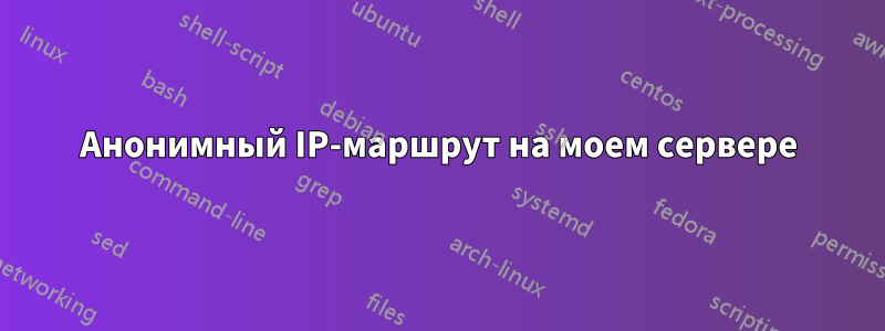 Анонимный IP-маршрут на моем сервере