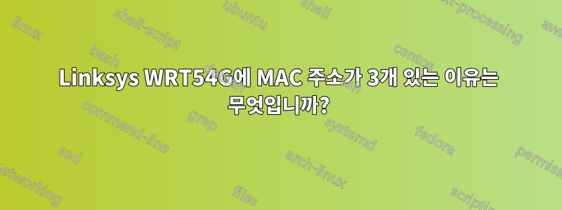 Linksys WRT54G에 MAC 주소가 3개 있는 이유는 무엇입니까?