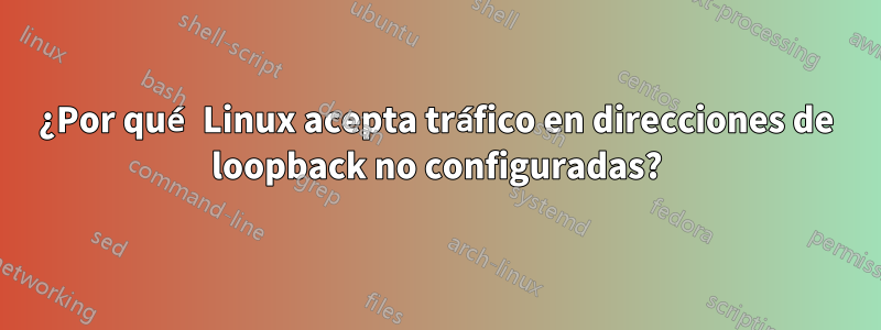 ¿Por qué Linux acepta tráfico en direcciones de loopback no configuradas?