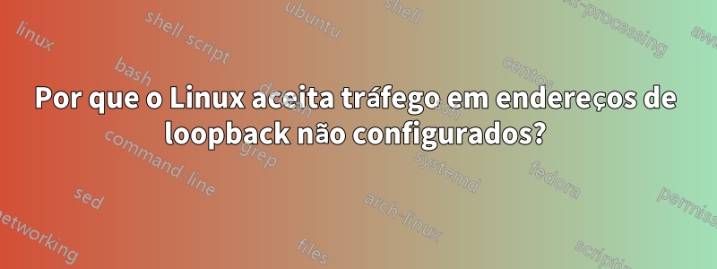 Por que o Linux aceita tráfego em endereços de loopback não configurados?