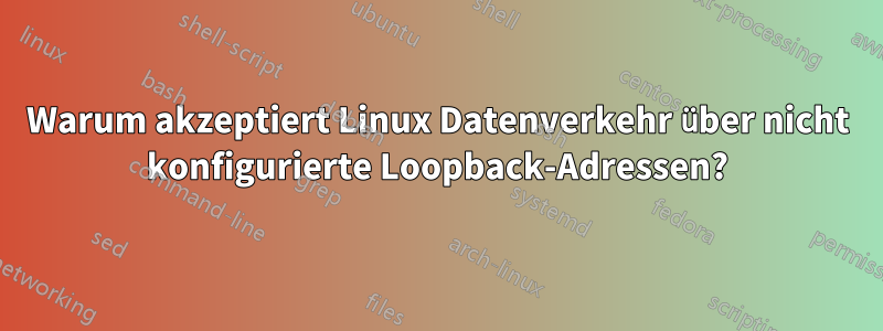 Warum akzeptiert Linux Datenverkehr über nicht konfigurierte Loopback-Adressen?