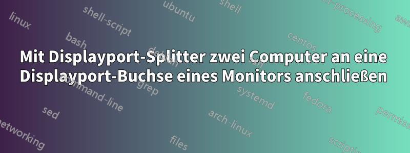 Mit Displayport-Splitter zwei Computer an eine Displayport-Buchse eines Monitors anschließen