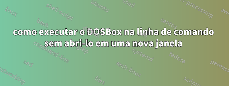 como executar o DOSBox na linha de comando sem abri-lo em uma nova janela