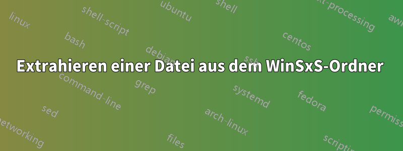 Extrahieren einer Datei aus dem WinSxS-Ordner