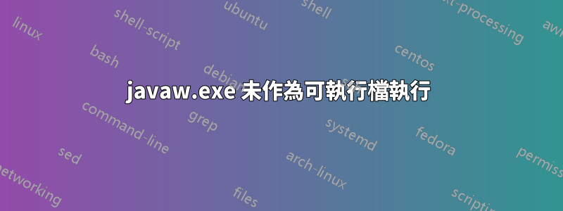 javaw.exe 未作為可執行檔執行