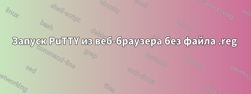 Запуск PuTTY из веб-браузера без файла .reg