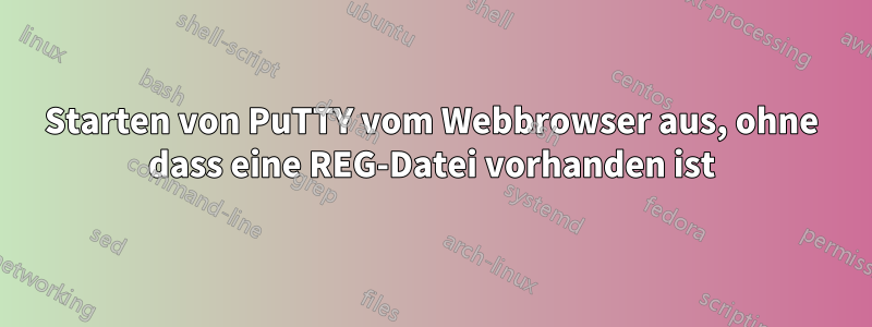 Starten von PuTTY vom Webbrowser aus, ohne dass eine REG-Datei vorhanden ist