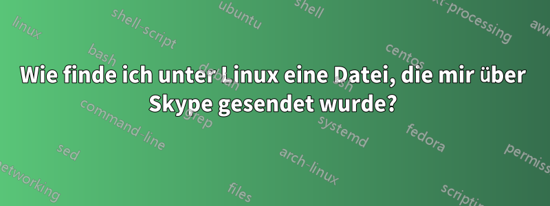 Wie finde ich unter Linux eine Datei, die mir über Skype gesendet wurde?