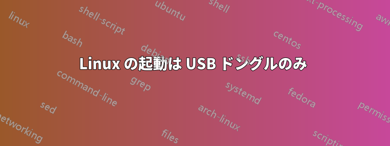 Linux の起動は USB ドングルのみ