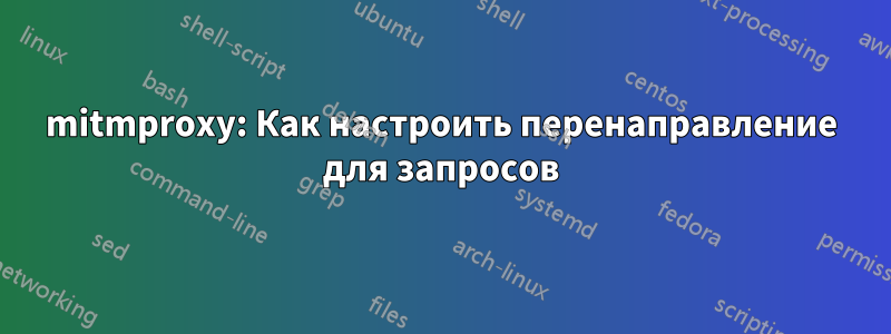 mitmproxy: Как настроить перенаправление для запросов