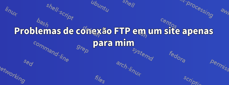 Problemas de conexão FTP em um site apenas para mim