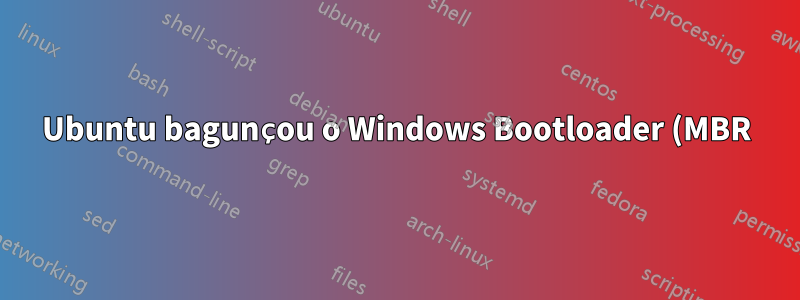 Ubuntu bagunçou o Windows Bootloader (MBR)