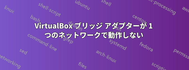 VirtualBox ブリッジ アダプターが 1 つのネットワークで動作しない