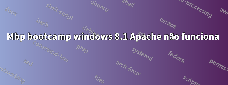 Mbp bootcamp windows 8.1 Apache não funciona