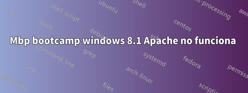 Mbp bootcamp windows 8.1 Apache no funciona