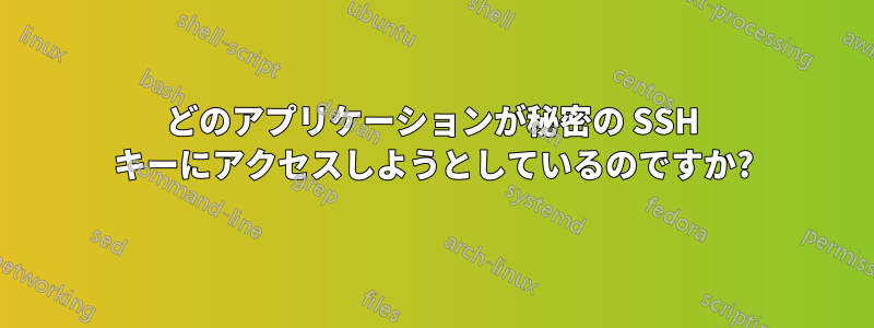 どのアプリケーションが秘密の SSH キーにアクセスしようとしているのですか?