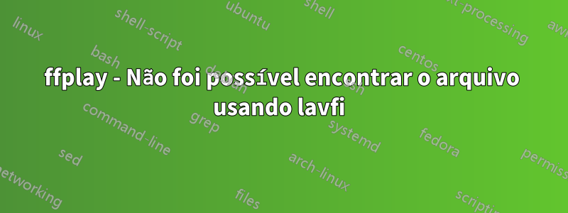 ffplay - Não foi possível encontrar o arquivo usando lavfi 