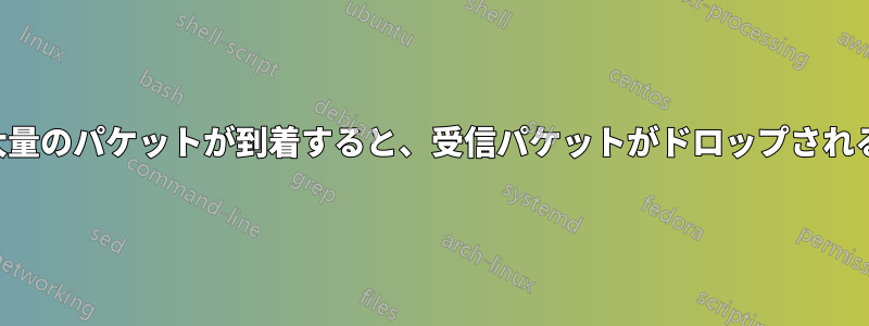 大量のパケットが到着すると、受信パケットがドロップされる