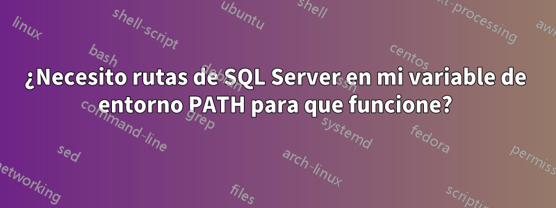 ¿Necesito rutas de SQL Server en mi variable de entorno PATH para que funcione?