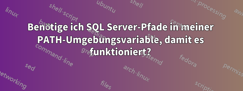 Benötige ich SQL Server-Pfade in meiner PATH-Umgebungsvariable, damit es funktioniert?