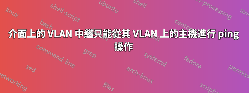 介面上的 VLAN 中繼只能從其 VLAN 上的主機進行 ping 操作