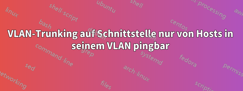 VLAN-Trunking auf Schnittstelle nur von Hosts in seinem VLAN pingbar