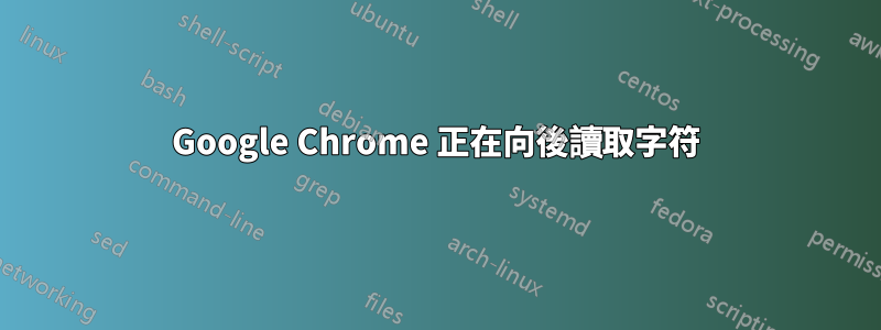 Google Chrome 正在向後讀取字符