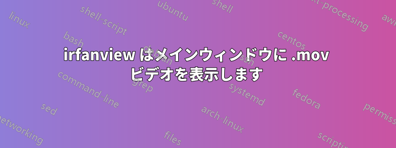 irfanview はメインウィンドウに .mov ビデオを表示します
