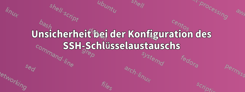 Unsicherheit bei der Konfiguration des SSH-Schlüsselaustauschs