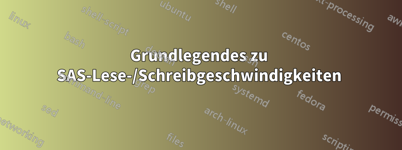 Grundlegendes zu SAS-Lese-/Schreibgeschwindigkeiten