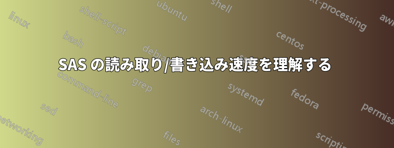 SAS の読み取り/書き込み速度を理解する