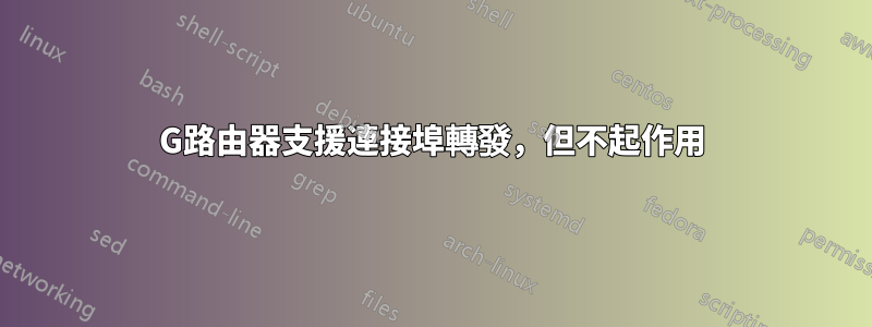 3G路由器支援連接埠轉發，但不起作用