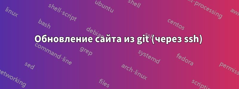 Обновление сайта из git (через ssh)