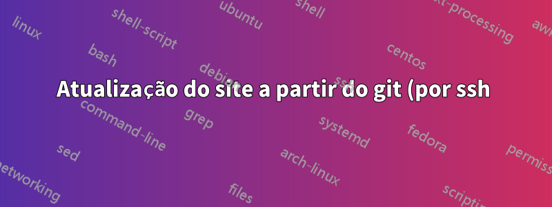 Atualização do site a partir do git (por ssh)