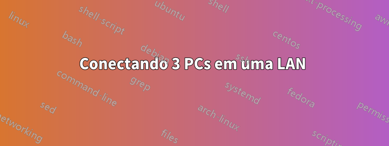 Conectando 3 PCs em uma LAN