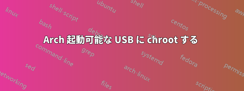 Arch 起動可能な USB に chroot する