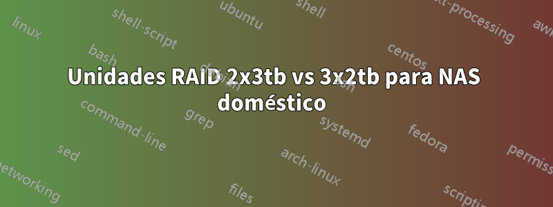 Unidades RAID 2x3tb vs 3x2tb para NAS doméstico 