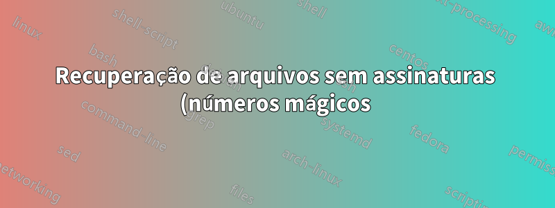 Recuperação de arquivos sem assinaturas (números mágicos)