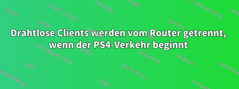 Drahtlose Clients werden vom Router getrennt, wenn der PS4-Verkehr beginnt