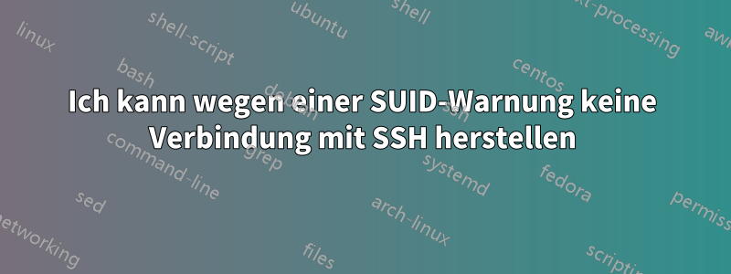 Ich kann wegen einer SUID-Warnung keine Verbindung mit SSH herstellen