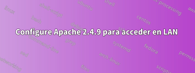 Configure Apache 2.4.9 para acceder en LAN