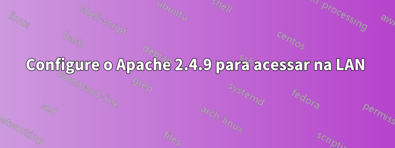 Configure o Apache 2.4.9 para acessar na LAN