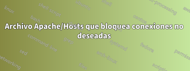 Archivo Apache/Hosts que bloquea conexiones no deseadas