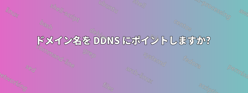 ドメイン名を DDNS にポイントしますか?