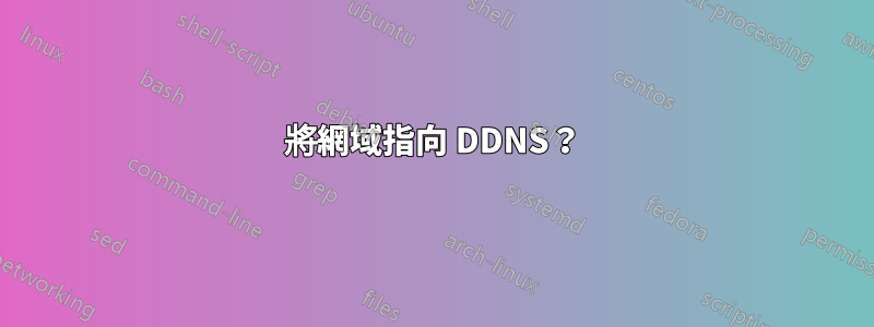 將網域指向 DDNS？