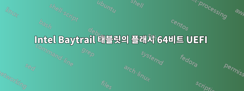 Intel Baytrail 태블릿의 플래시 64비트 UEFI