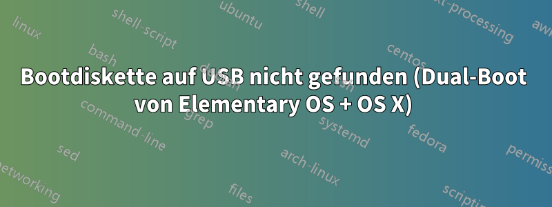 Bootdiskette auf USB nicht gefunden (Dual-Boot von Elementary OS + OS X)