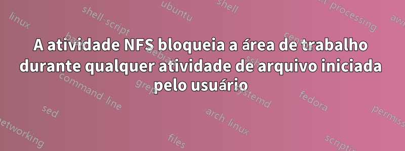 A atividade NFS bloqueia a área de trabalho durante qualquer atividade de arquivo iniciada pelo usuário