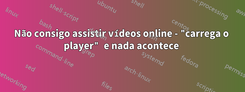 Não consigo assistir vídeos online - "carrega o player" e nada acontece